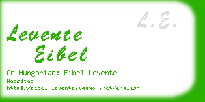 levente eibel business card